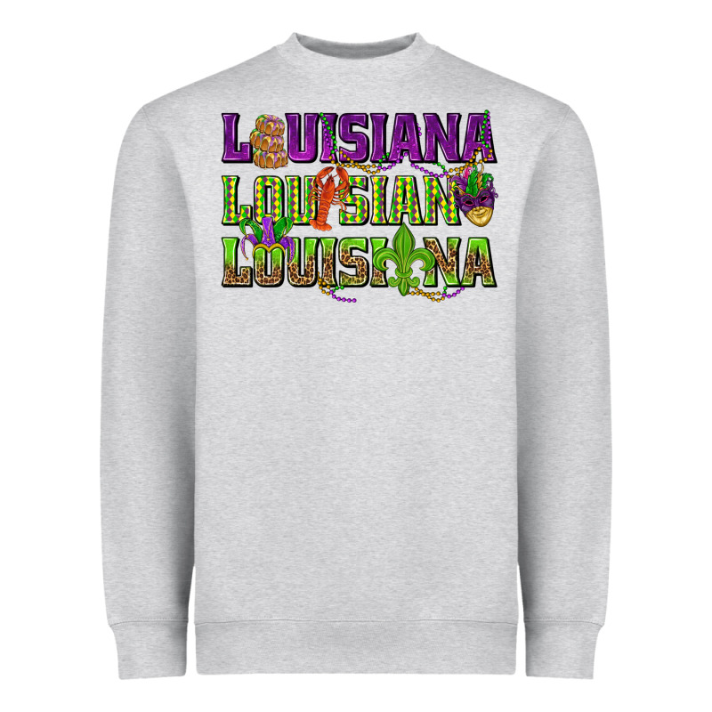 Louisiana Mardi Gras Heavyweight Sweatshirt by NancyCooperArtShop | Teevron