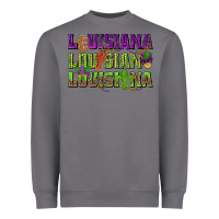 Storm Louisiana Mardi Gras Heavyweight Sweatshirt - NancyCooperArtShop