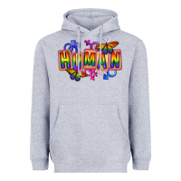 Heather Grey Human pride Heavyweight Hoodie - FaDigitalArtStudio
