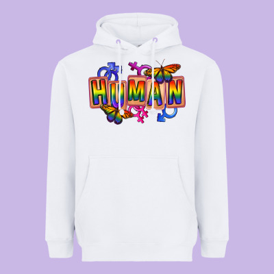 Human Pride Heavyweight Hoodie Designed By Fadigitalartstudio