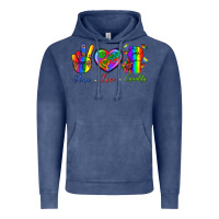 Vintage Denim Peace Love Equality Vintage Hoodie - BundleAndBundleShop