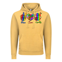 Vintage Mustard Peace Love Equality Vintage Hoodie - BundleAndBundleShop