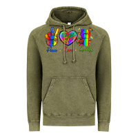 Vintage Olive Peace Love Equality Vintage Hoodie - BundleAndBundleShop