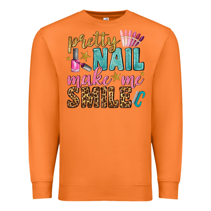 Pretty Nail Make Me Smile Bbs Premium Sweatshirt by BundleAndBundleShop | Teevron