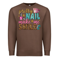 Chestnut pretty nail make me smile bbs Premium Sweatshirt - BundleAndBundleShop