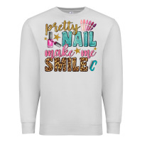 Dove Grey pretty nail make me smile bbs Premium Sweatshirt - BundleAndBundleShop
