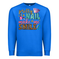 True Royal pretty nail make me smile bbs Premium Sweatshirt - BundleAndBundleShop