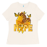 Bone hope yellowribbonchildhood cancer nails Ladies Tee - NancyCooperArtShop