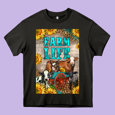 Western Farm Life Heavy Core Tee Designed By Lillyallendesigns