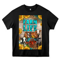 Black Western Farm Life Heavy Core Tee - LillyAllenDesigns