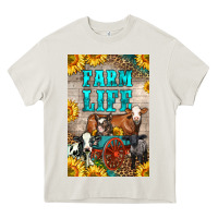 Cream Western Farm Life Heavy Core Tee - LillyAllenDesigns