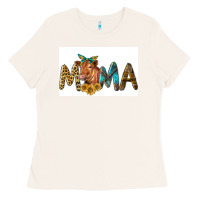 Bone Western Cow Red Angus Mama Ladies Tee - LillyAllenDesigns