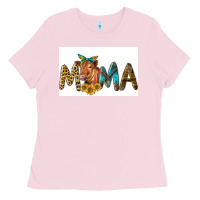 Bubblegum Pink Western Cow Red Angus Mama Ladies Tee - LillyAllenDesigns