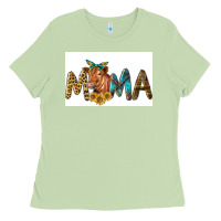 Matcha Western Cow Red Angus Mama Ladies Tee - LillyAllenDesigns