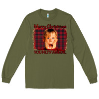Army Green Merry Christmas You Filthy Animal Long Sleeve Tee - Bettercallsaul