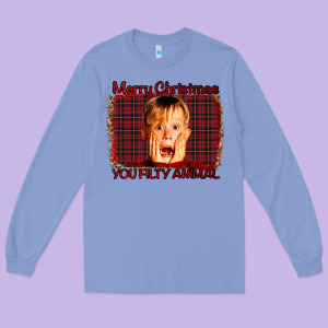 Merry Christmas You Filthy Animal Long Sleeve Tee Designed By Bettercallsaul