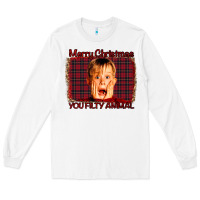 White Merry Christmas You Filthy Animal Long Sleeve Tee - Bettercallsaul