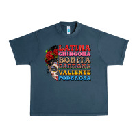 Midnight Navy mexican sugar skull latina chingona bonita Urban Heavy Tee - LillyAllenDesigns