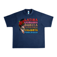 Navy mexican sugar skull latina chingona bonita Urban Heavy Tee - LillyAllenDesigns