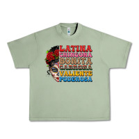 Oil Green mexican sugar skull latina chingona bonita Urban Heavy Tee - LillyAllenDesigns