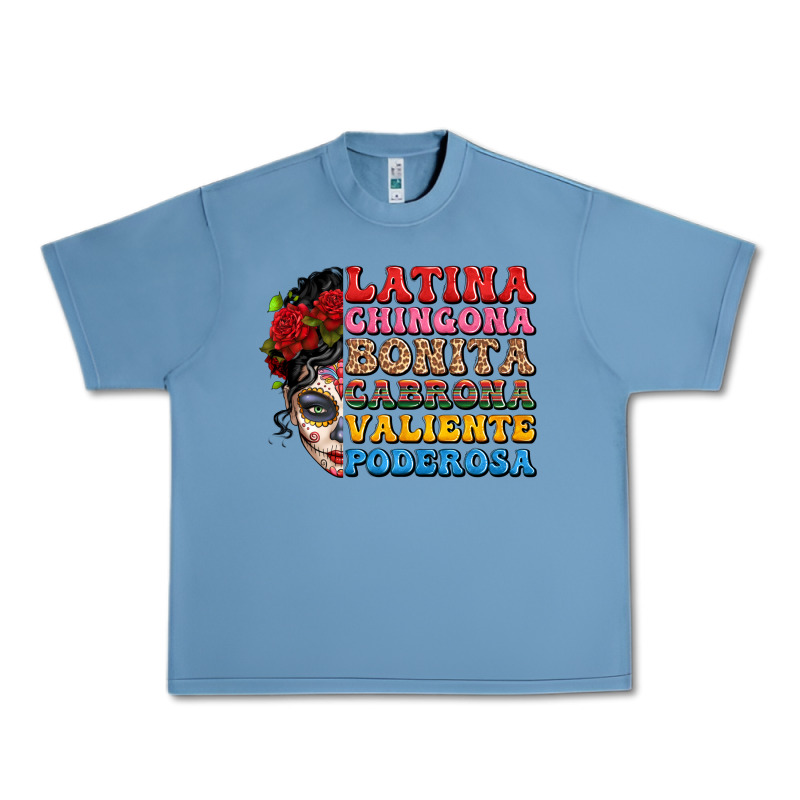Mexican Sugar Skull Latina Chingona Bonita Urban Heavy Tee by LillyAllenDesigns | Teevron