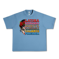 Pebble Blue mexican sugar skull latina chingona bonita Urban Heavy Tee - LillyAllenDesigns