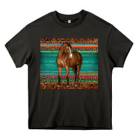 Asphalt western horse serape  leather leopard Heavy Core Tee - BarkalooDesign