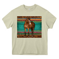 Mossy western horse serape  leather leopard Heavy Core Tee - BarkalooDesign