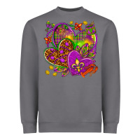 Storm Mardi Gras hearts Heavyweight Sweatshirt - NancyCooperArtShop