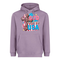 Lavender God Blessed the USA Heavyweight Hoodie - FaDigitalArtStudio