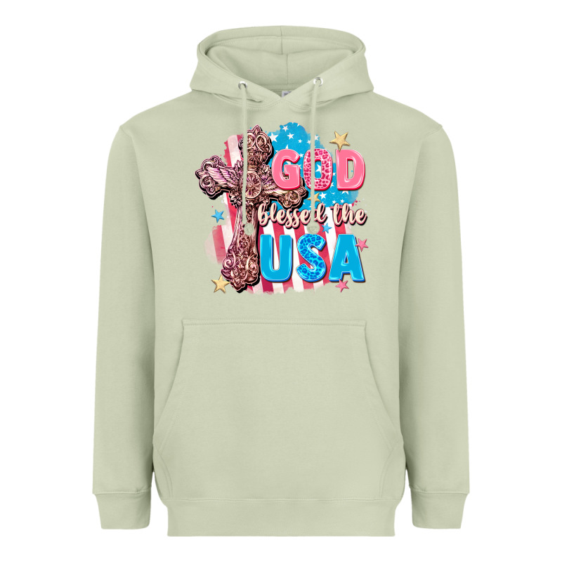 God Blessed The Usa Heavyweight Hoodie by FaDigitalArtStudio | Teevron