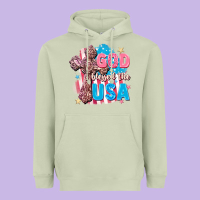 God Blessed The Usa Heavyweight Hoodie Designed By Fadigitalartstudio