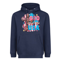 Navy God Blessed the USA Heavyweight Hoodie - FaDigitalArtStudio