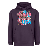 Plum God Blessed the USA Heavyweight Hoodie - FaDigitalArtStudio