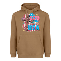 Toasted Coconut God Blessed the USA Heavyweight Hoodie - FaDigitalArtStudio