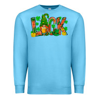 Ocean Blue luck with gnome and beer bbs Premium Sweatshirt - BundleAndBundleShop