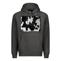 Charcoal Heather Cowhide Premium Hoodie - CowCowDesign