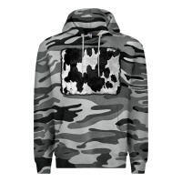 Slate Camo Cowhide Premium Hoodie - CowCowDesign