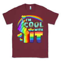 Burgundy Lgbtq İ'm Cool With İt Classic Tee - BundleAndBundleShop