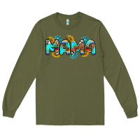 Army Green western mama Long Sleeve Tee - RanaPortraitStore