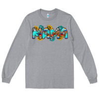 Heather Grey western mama Long Sleeve Tee - RanaPortraitStore