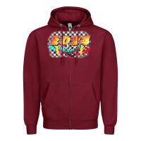 Burgundy Race 2024 Zipper Hoodie - CowGirlArtShop