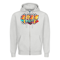 Dove Grey Race 2024 Zipper Hoodie - CowGirlArtShop