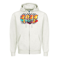 Oatmeal Heather Race 2024 Zipper Hoodie - CowGirlArtShop