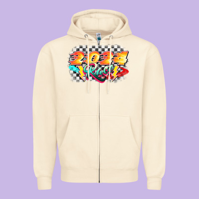 Race 2024 Zipper Hoodie Designed By Cowgirlartshop