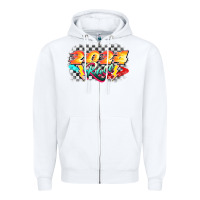White Race 2024 Zipper Hoodie - CowGirlArtShop