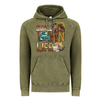 Vintage Olive Small Town Life Vintage Hoodie - BundleAndBundleShop