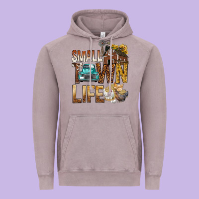 Small Town Life Vintage Hoodie Designed By Bundleandbundleshop