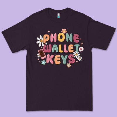 Phone Wallet Keys Premium Tee Designed By Maliassmallbusiness