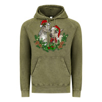 Vintage Olive christmas baby goats Vintage Hoodie - RanaPortraitStore